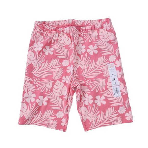 NEW Jumping Beans Girls Bermuda Bike Shorts Size 12 Hawaiian, Floral, Tropical - Picture 1 of 4